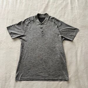 Lululemon Metal Vent Tech Short Sleeve Polo in Grey Heathered;  Size XL